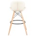 Стул барный DOBRIN BUTTERFLY BAR, ножки светлый бук, цвет кремовый