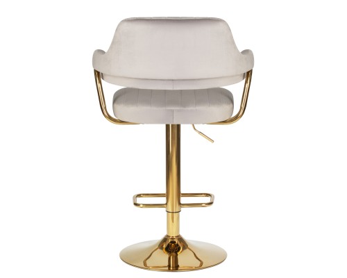 Набор 2 шт Стул барный DOBRIN CHARLY GOLD, серый велюр (MJ9-75)