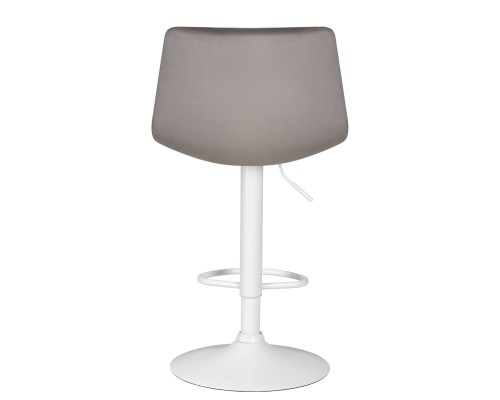 Набор 2 шт Стул барный DOBRIN TAILOR WHITE, серый велюр (MJ9-75)
