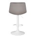 Набор 2 шт Стул барный DOBRIN TAILOR WHITE, серый велюр (MJ9-75)