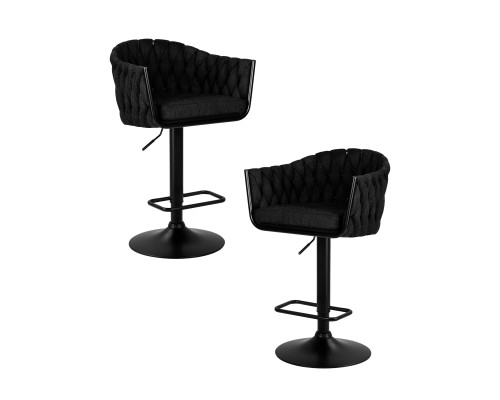 Набор 2 шт Стул барный DOBRIN LEON, черная ткань (LAR-275-33)