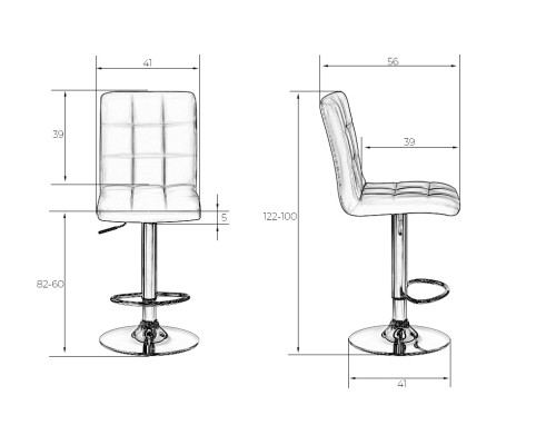 Набор 2 шт Стул барный DOBRIN KRUGER, белый