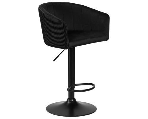 Стул барный DOBRIN DARCY BLACK, черный велюр (1922-21)
