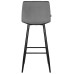 Набор 2 шт Стул барный DOBRIN NICOLE, черные матовые ножки, темно-серый велюр (108-91)