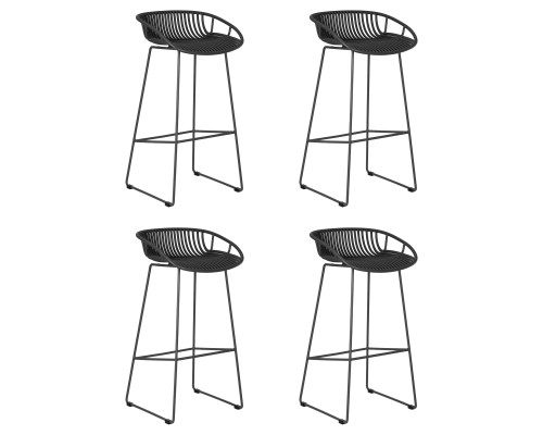Набор 4 шт Стул барный DOBRIN FRANK, темно-серый