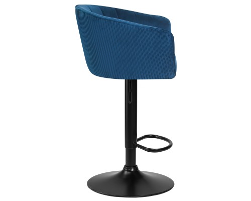 Стул барный DOBRIN DARCY BLACK, синий велюр (1922-20)