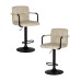 Набор 2 шт Стул барный DOBRIN KRUGER ARM BLACK, бежевый вельвет (LAR-E2041-04)