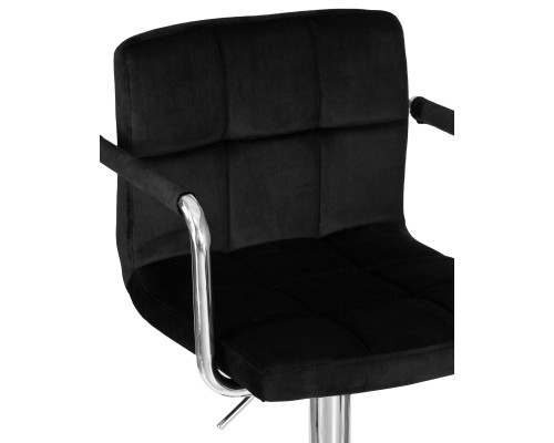 Набор 2 шт Стул барный DOBRIN KRUGER ARM, черный велюр (MJ9-101)