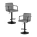 Набор 2 шт Стул барный DOBRIN KRUGER ARM BLACK, серый вельвет (LAR-E2041-25)