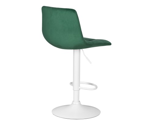 Стул барный DOBRIN TAILOR WHITE, зеленый велюр (MJ9-88)