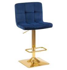 Стул барный DOBRIN GOLDIE, синий велюр (MJ9-117)