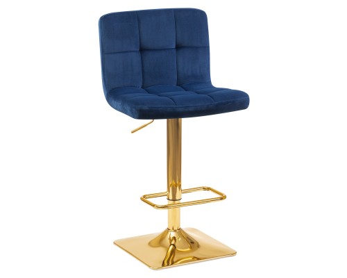 Набор 2 шт Стул барный DOBRIN GOLDIE, синий велюр (MJ9-117)