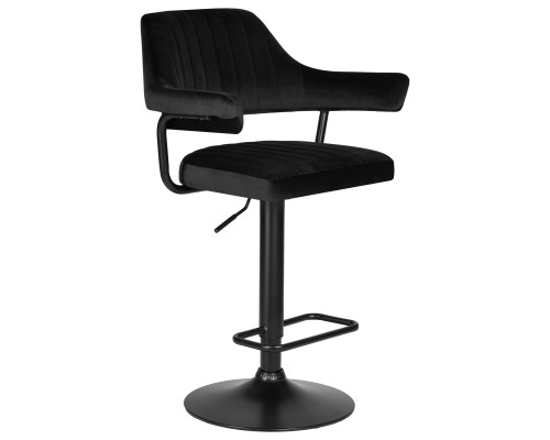 Стул барный DOBRIN CHARLY BLACK, черный велюр (MJ9-101)