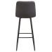 Стул барный DOBRIN NICOLE, черные матовые ножки, серая антрацитовая винтажная экокожа (RU-08)