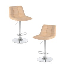 Набор 2 шт Стул барный DOBRIN TAILOR, бежевый велюр (MJ9-10)
