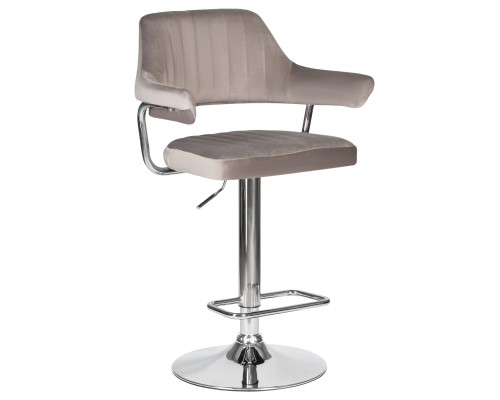 Стул барный DOBRIN CHARLY, серый велюр (MJ9-75)