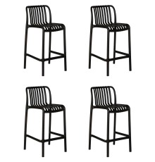 Набор 4 шт Стул полубарный DOBRIN CHLOE, черный