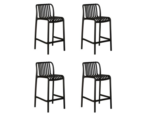 Набор 4 шт Стул полубарный DOBRIN CHLOE, черный