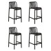 Набор 4 шт Стул полубарный DOBRIN CHLOE, черный
