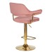 Набор 2 шт Стул барный DOBRIN CHARLY GOLD, розовый велюр (MJ9-32)