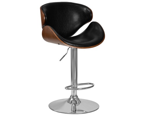 Набор 2 шт Стул барный DOBRIN KARTER, коричневое дерево, чёрный