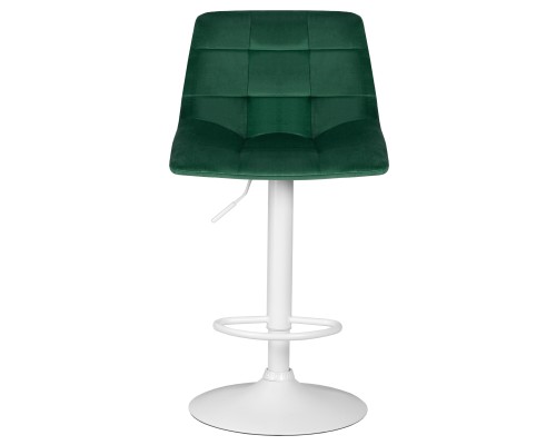 Стул барный DOBRIN TAILOR WHITE, зеленый велюр (MJ9-88)