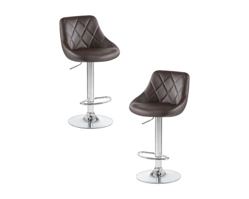 Набор 2 шт Стул барный DOBRIN LOGAN, коричневый