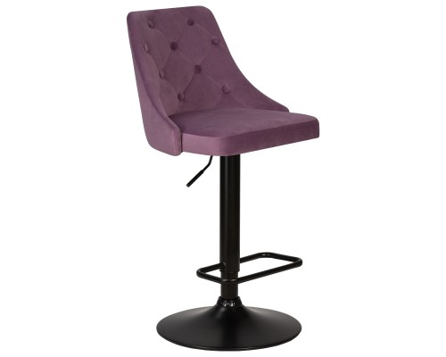Набор 2 шт Стул барный DOBRIN JOSEPH BLACK, пудрово-сиреневый велюр (MJ9-52)