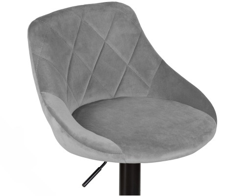 Набор 2 шт Стул барный DOBRIN LOGAN BLACK, серый велюр (MJ9-75)