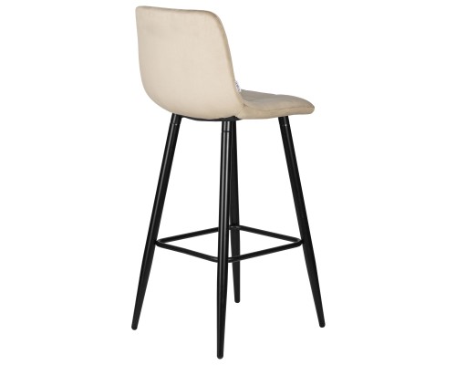 Набор 2 шт Стул барный DOBRIN NICOLE, черные матовые ножки, мокко велюр (108-104)