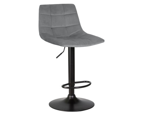 Стул барный DOBRIN TAILOR BLACK, серый велюр (MJ9-75)