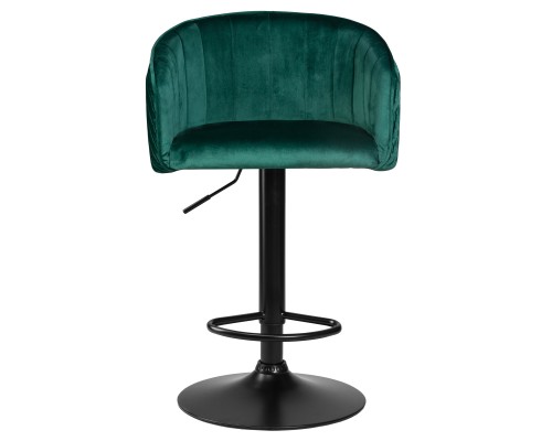 Стул барный DOBRIN DARCY BLACK, зеленый велюр (1922-9)