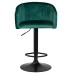 Стул барный DOBRIN DARCY BLACK, зеленый велюр (1922-9)