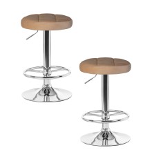 Набор 2 шт Табурет барный DOBRIN BRUNO, бежевый велюр (MJ9-10)