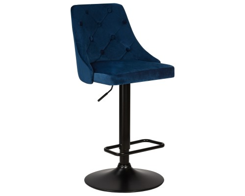 Стул барный DOBRIN JOSEPH BLACK, синий велюр (MJ9-117)