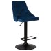 Стул барный DOBRIN JOSEPH BLACK, синий велюр (MJ9-117)
