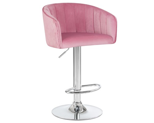 Стул барный DOBRIN DARCY, розовый велюр (1922-16)