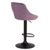 Стул барный DOBRIN LOGAN BLACK, пудрово-сиреневый велюр (MJ9-52)