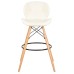 Стул барный DOBRIN BUTTERFLY BAR, ножки светлый бук, цвет кремовый