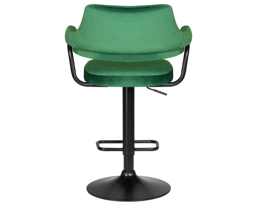 Набор 2 шт Стул барный DOBRIN CHARLY BLACK, зеленый велюр (MJ9-88)