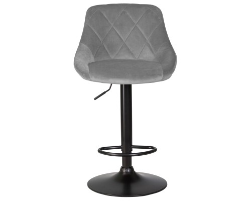 Набор 2 шт Стул барный DOBRIN LOGAN BLACK, серый велюр (MJ9-75)