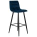 Стул барный DOBRIN NICOLE, черные матовые ножки, темно-синий велюр (108-95)