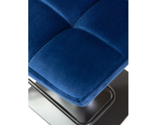Набор 2 шт Стул барный DOBRIN DOMINIC, синий велюр (MJ9-117)