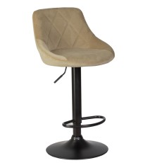 Стул барный DOBRIN LOGAN BLACK, мокко велюр (MJ9-9)