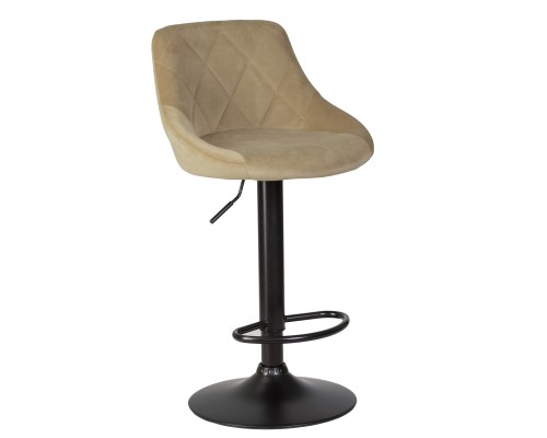 Стул барный DOBRIN LOGAN BLACK, мокко велюр (MJ9-9)
