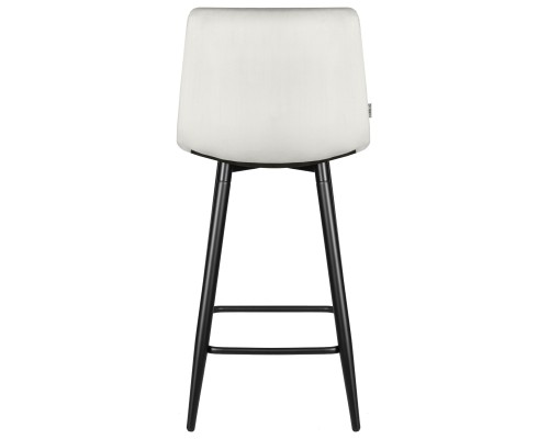 Набор 2 шт Стул полубарный DOBRIN OLIVIA, черные матовые ножки, светло-серый велюр (108-52)