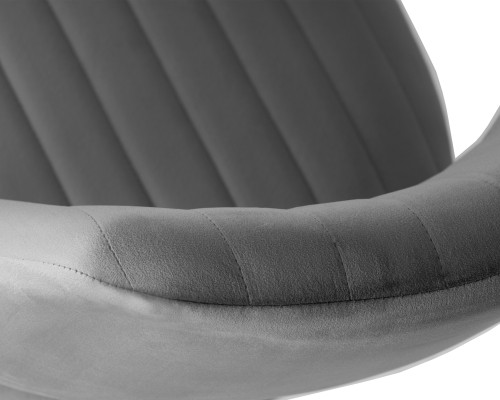 Набор 2 шт Стул барный DOBRIN CHARLY BLACK, серый велюр (MJ9-75)