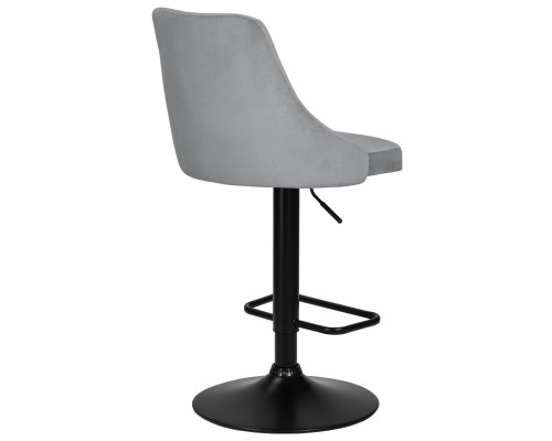 Стул барный DOBRIN JOSEPH BLACK, серый велюр (MJ9-75)