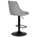Стул барный DOBRIN JOSEPH BLACK, серый велюр (MJ9-75)