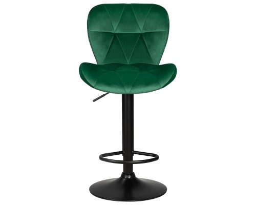 Набор 2 шт Стул барный DOBRIN BARNY BLACK, зеленый велюр (MJ9-88)